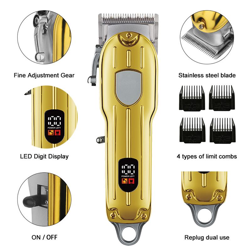 New Hair Trimmers High-quality Professional Men's Hair Clipper USB Electric Hair Clipper Rechargeable High-power Adjustable Oil Head Carved Bald Wigs Shaping Shaving Machine Hair Cutting Tools