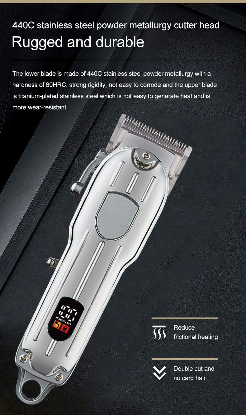New Hair Trimmers High-quality Professional Men's Hair Clipper USB Electric Hair Clipper Rechargeable High-power Adjustable Oil Head Carved Bald Wigs Shaping Shaving Machine Hair Cutting Tools