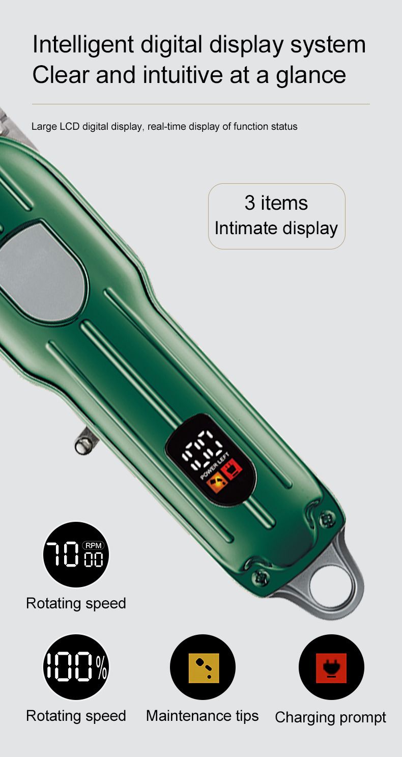 New Hair Trimmers High-quality Professional Men's Hair Clipper USB Electric Hair Clipper Rechargeable High-power Adjustable Oil Head Carved Bald Wigs Shaping Shaving Machine Hair Cutting Tools