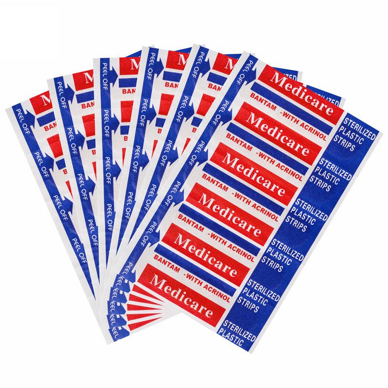 First Aid 100Pcs Band-Aid Household Breathable Disposable Medical For Small Wound Protection Fix The Injection Needles Hemostatic And Anti-inflammato Bandage Medical Gauze Wound Hemostasis Sticker