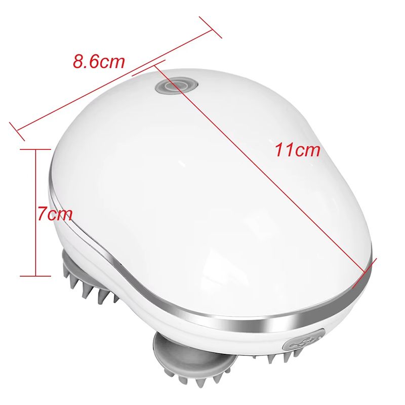 Deep Scalp Massager Head Cleaning Massager Cat Massager Health Care Relax Shoulder Neck Body Massage Kneading Vibrating Device Also Suitable for Pets Electric Massage Tool Washable and Portable