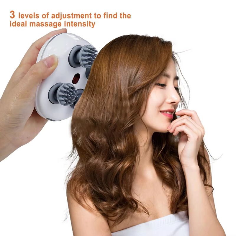 Deep Scalp Massager Head Cleaning Massager Cat Massager Health Care Relax Shoulder Neck Body Massage Kneading Vibrating Device Also Suitable for Pets Electric Massage Tool Washable and Portable