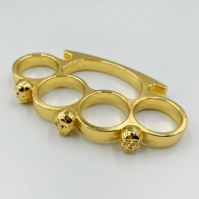 Four-finger Skull Finger Buckle Fist Buckle Legal Defense Equipment Hand Protection Boxing Gloves Outdoor Window Breaking Tool Handy For Self Defence Metallic And Toughf