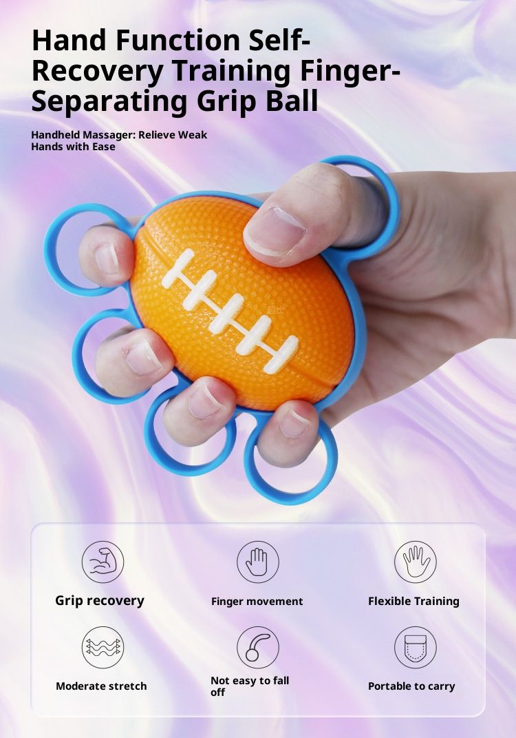 Hand Therapy Grip Strengthener Ball Stretcher Finger Power Fitness Arm Exercise Muscle Relex Recovery Rehabilitation Equipment