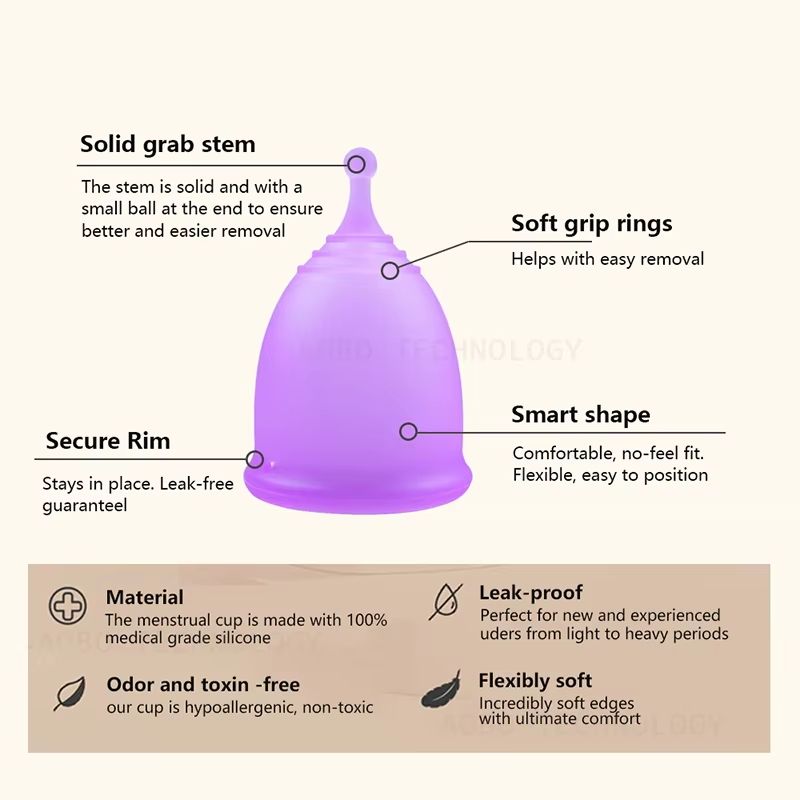 Portable Silicone Menstrual Cup Designed For Women Reusable Leak-proof Suitable For Personal Hygiene Products Such As Tampons And Sanitary Napkins