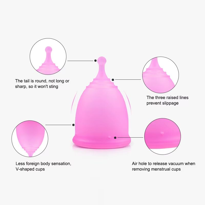 Portable Silicone Menstrual Cup Designed For Women Reusable Leak-proof Suitable For Personal Hygiene Products Such As Tampons And Sanitary Napkins