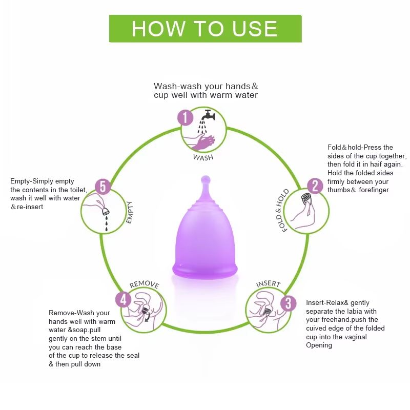 Portable Silicone Menstrual Cup Designed For Women Reusable Leak-proof Suitable For Personal Hygiene Products Such As Tampons And Sanitary Napkins