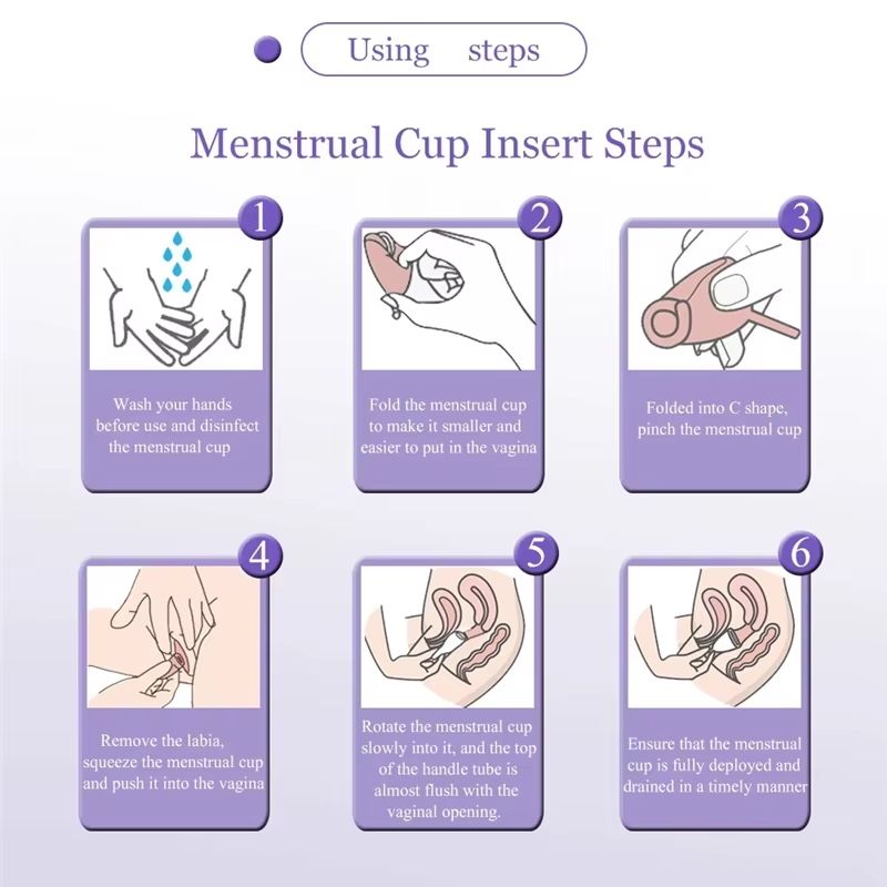 Portable Silicone Menstrual Cup Designed For Women Reusable Leak-proof Suitable For Personal Hygiene Products Such As Tampons And Sanitary Napkins