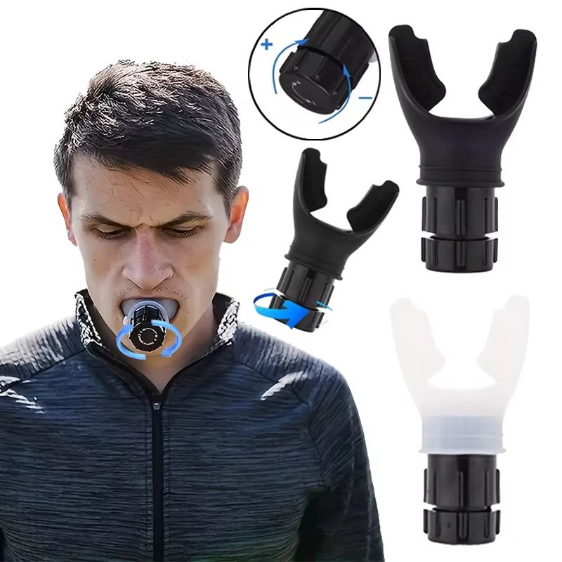 Portable Lung Breathing Exerciser Adjustable Resistance Respiratory Trainer for Fitness and Rehabilitation Lmprove Your Lung Capacity And Sleep Quality