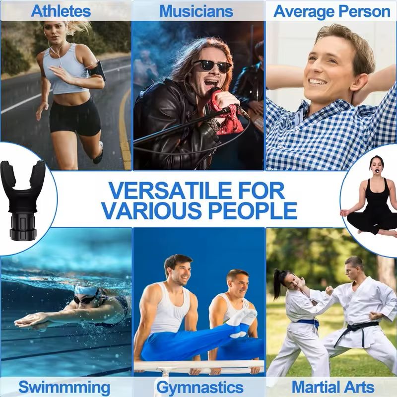 Portable Lung Breathing Exerciser Adjustable Resistance Respiratory Trainer for Fitness and Rehabilitation Lmprove Your Lung Capacity And Sleep Quality