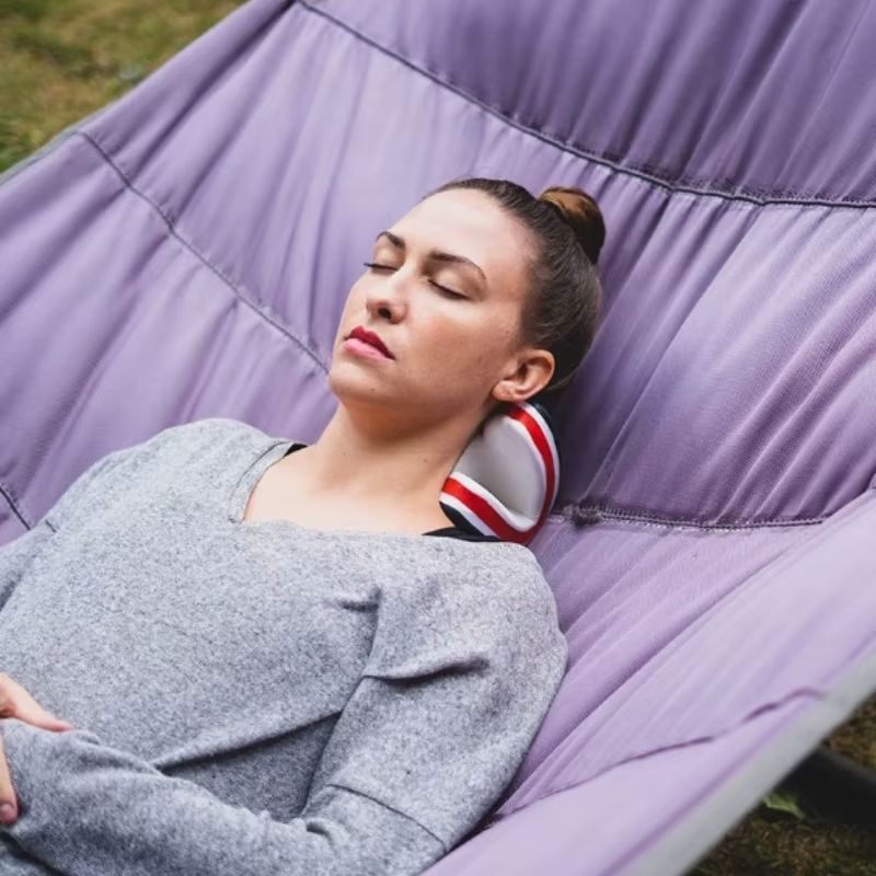 EVA Foam Formed U-shaped Neck Pillow Cervical Spine Stretching Massage Traction Corrector Relaxing Massager Relieves Neck Pain Promotes Blood Circulation Suitable For Home Travel Yoga