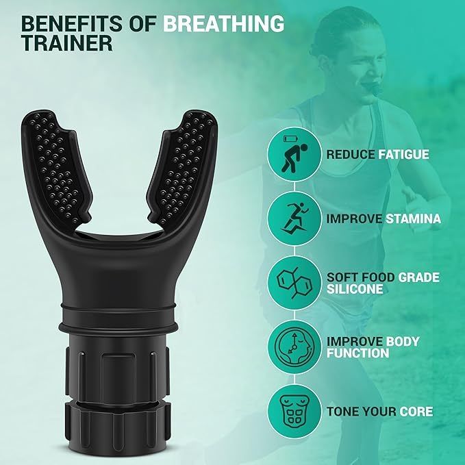 Portable Lung Breathing Exerciser Adjustable Resistance Respiratory Trainer for Fitness and Rehabilitation Lmprove Your Lung Capacity And Sleep Quality