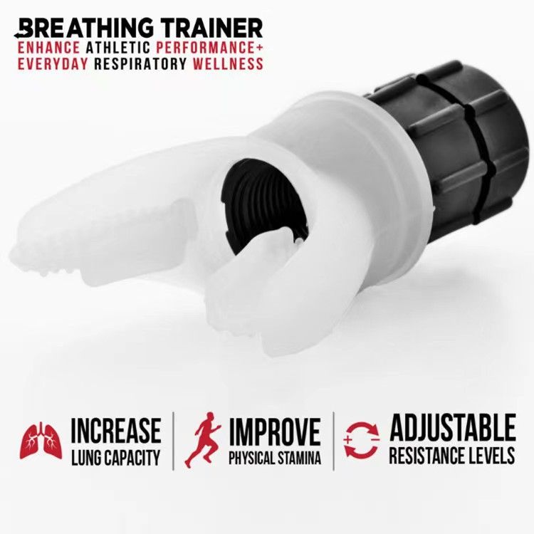 Portable Lung Breathing Exerciser Adjustable Resistance Respiratory Trainer for Fitness and Rehabilitation Lmprove Your Lung Capacity And Sleep Quality