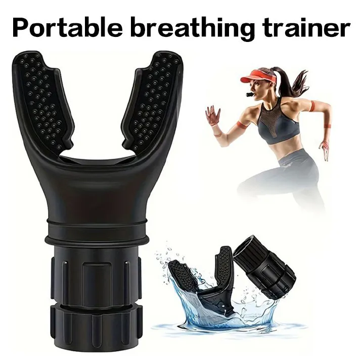 Portable Lung Breathing Exerciser Adjustable Resistance Respiratory Trainer for Fitness and Rehabilitation Lmprove Your Lung Capacity And Sleep Quality