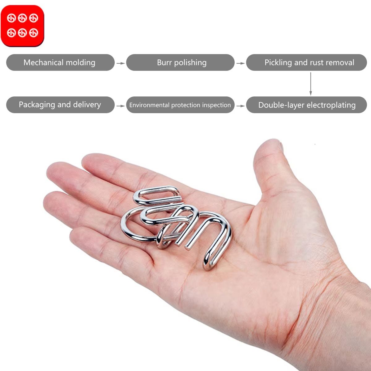 Early Education Educational Toys 8PCS Set Metal  Puzzle Brain Teaser IQ Test Disentanglemen Iron Link Unlock Interlock Game Adults Kids Educational Toys Building Toys Learning Education Games Puzzles