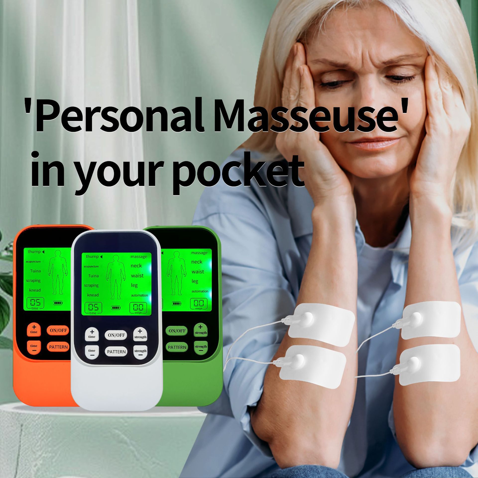 Electric Relaxation Muscle Stimulator 10 Mode Human Body EMS Pulse Neck Back Waist Leg Arm Physiotherapy Massager  for Back Neck Pain Relief Massage Tools