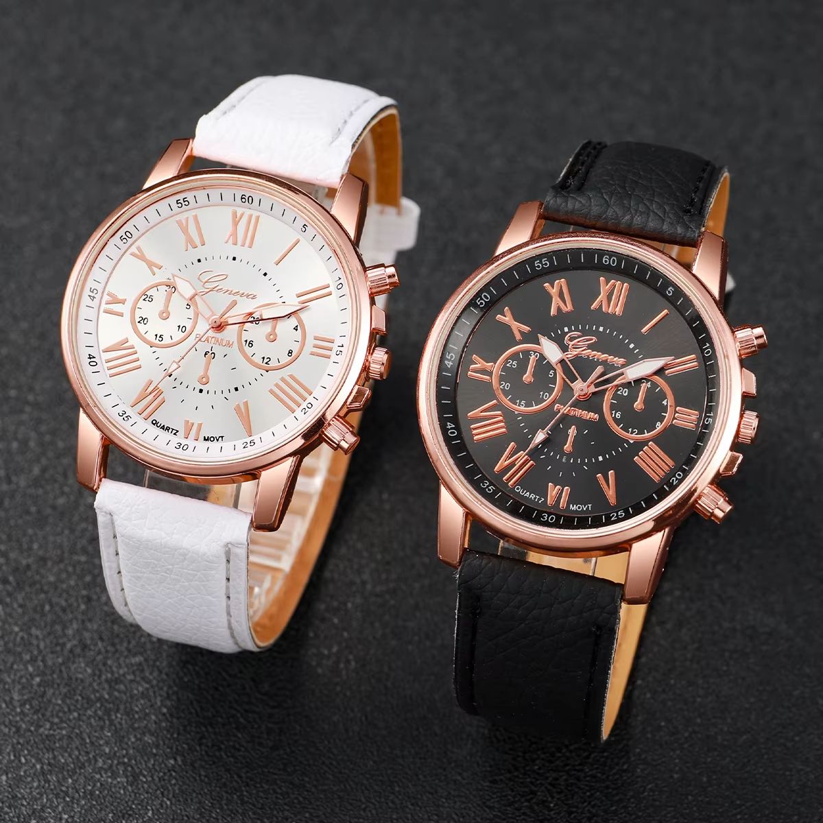 6 In 1 Women's Watch Jewelry Stylish And Casual Quartz Watch Paired With Exquisite Jewelry (Including 5 Bracelets iIn Different Styles)—Set For Daily Party Birthday Gift