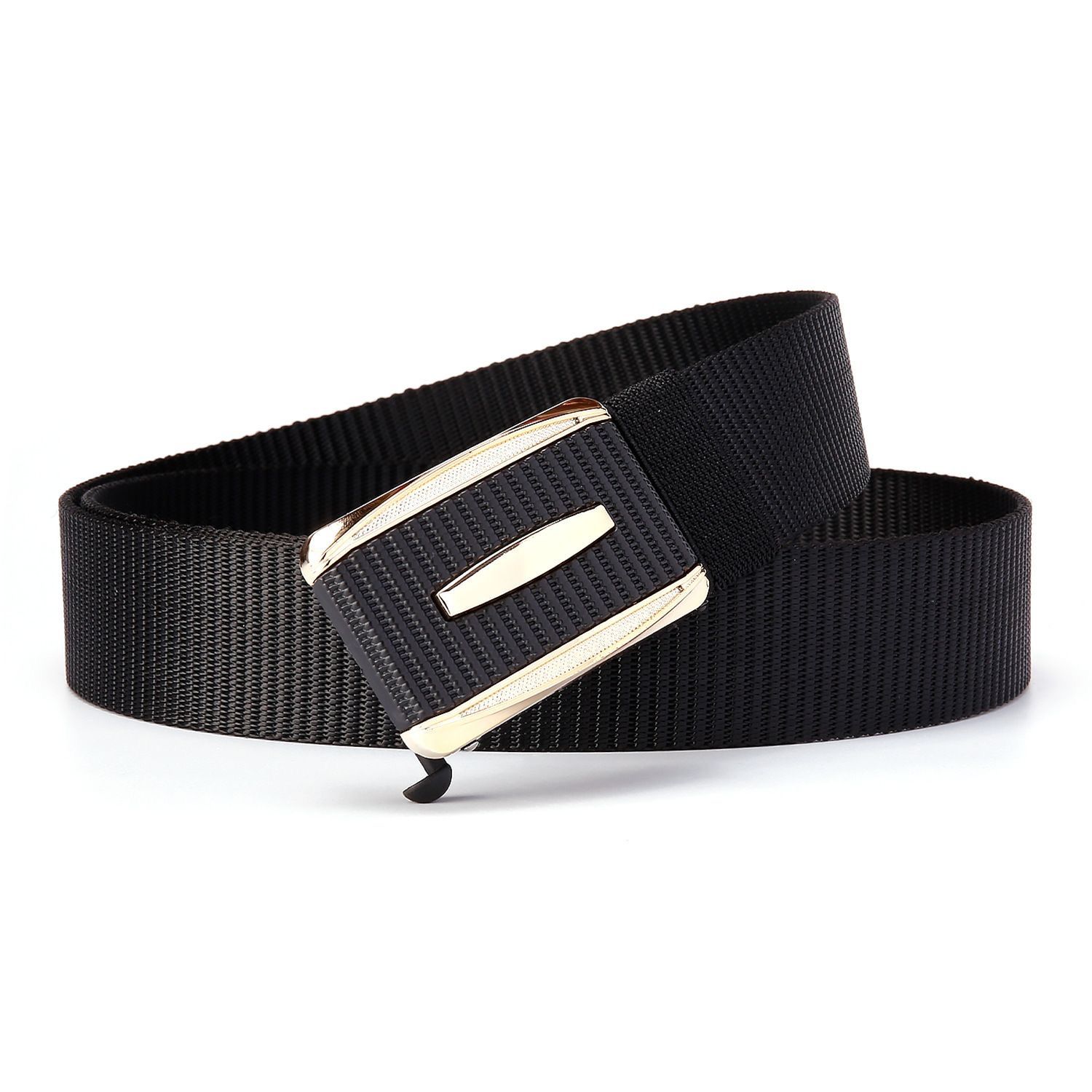 New Arrival Men Tactical Belt, Toothless Automatic Metal Buckle Nylon Webbing Belt, Outdoor Work Military Training Casual Sports Canvas Pants Belt, Premium Quality Nylon Mens Belt