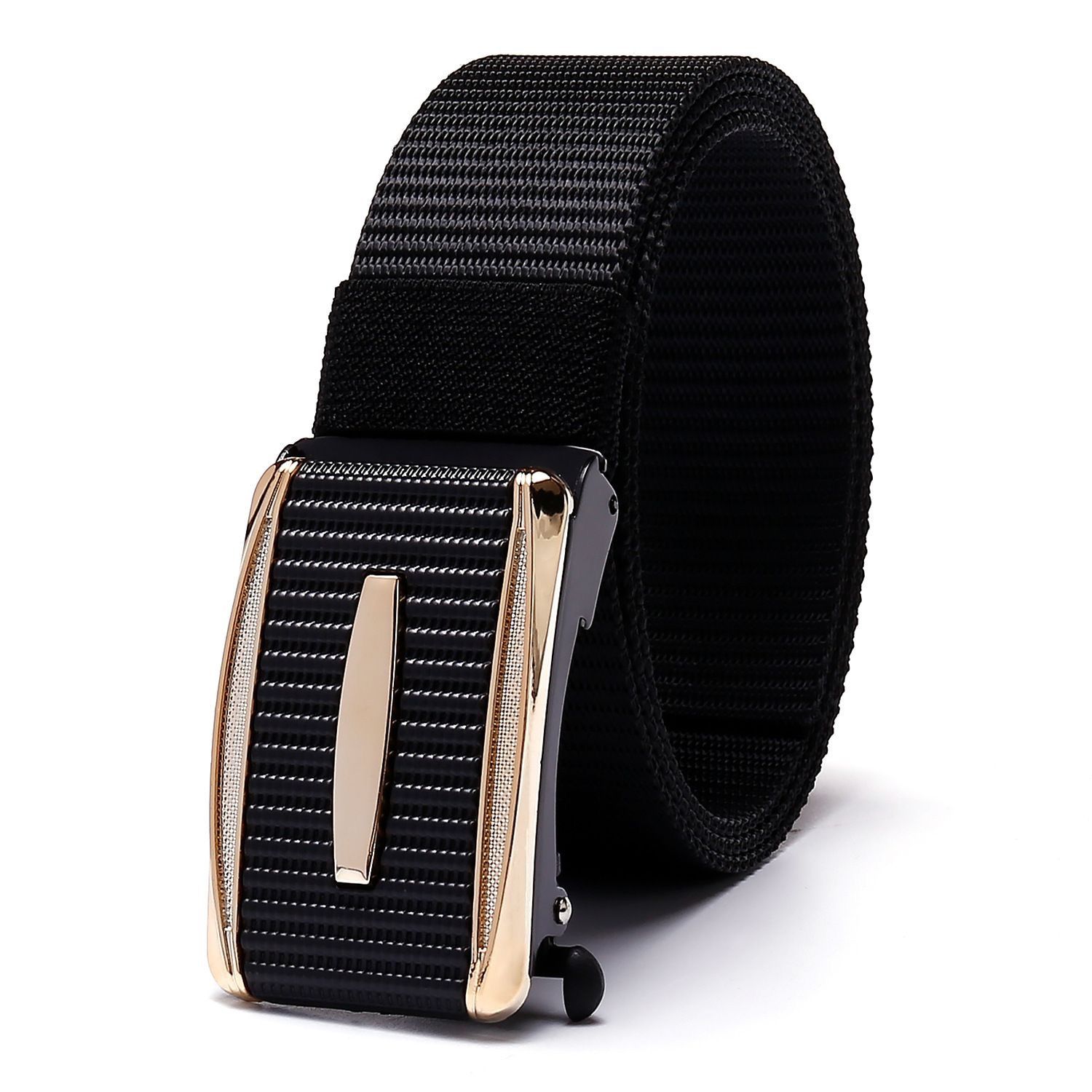 New Arrival Men Tactical Belt, Toothless Automatic Metal Buckle Nylon Webbing Belt, Outdoor Work Military Training Casual Sports Canvas Pants Belt, Premium Quality Nylon Mens Belt