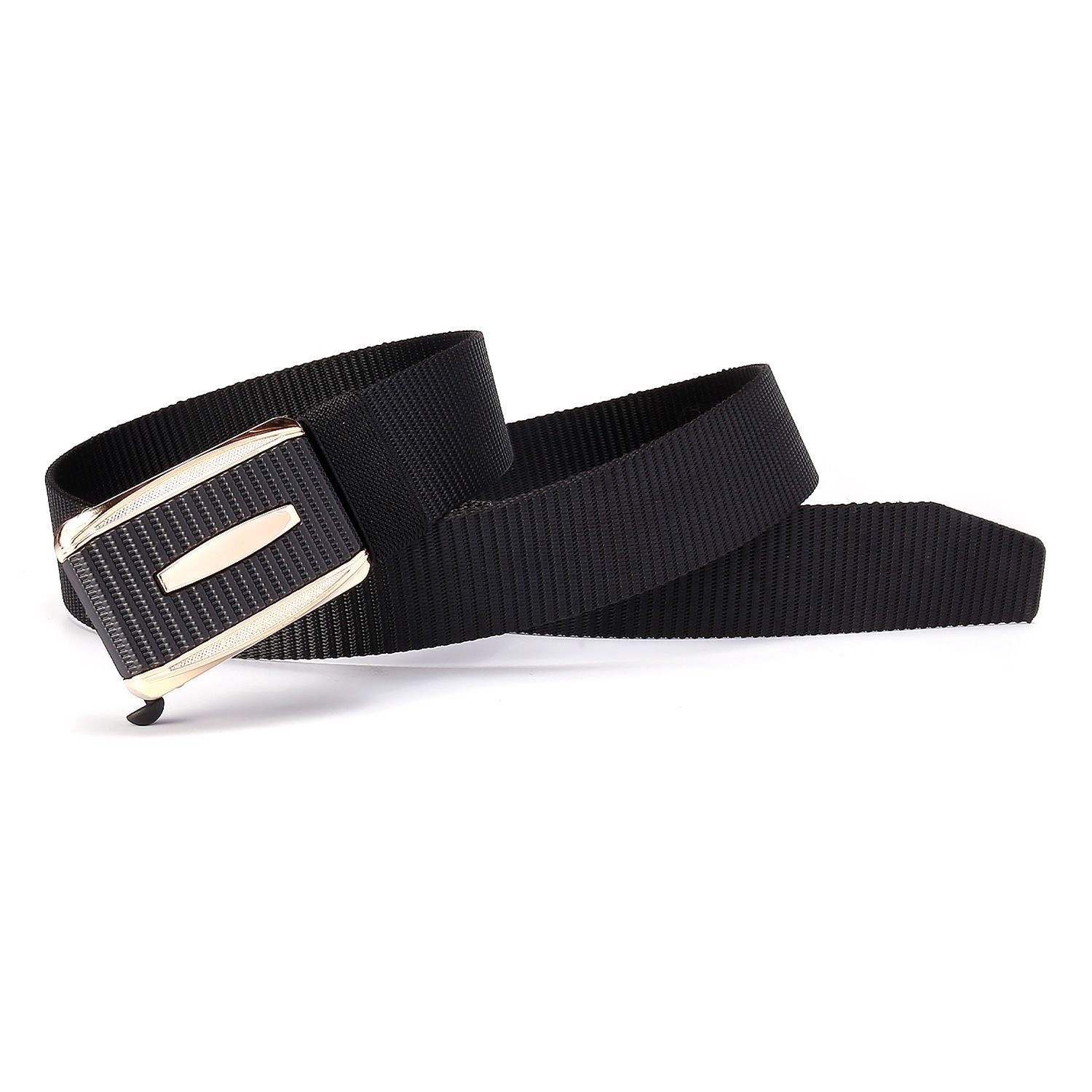 New Arrival Men Tactical Belt, Toothless Automatic Metal Buckle Nylon Webbing Belt, Outdoor Work Military Training Casual Sports Canvas Pants Belt, Premium Quality Nylon Mens Belt