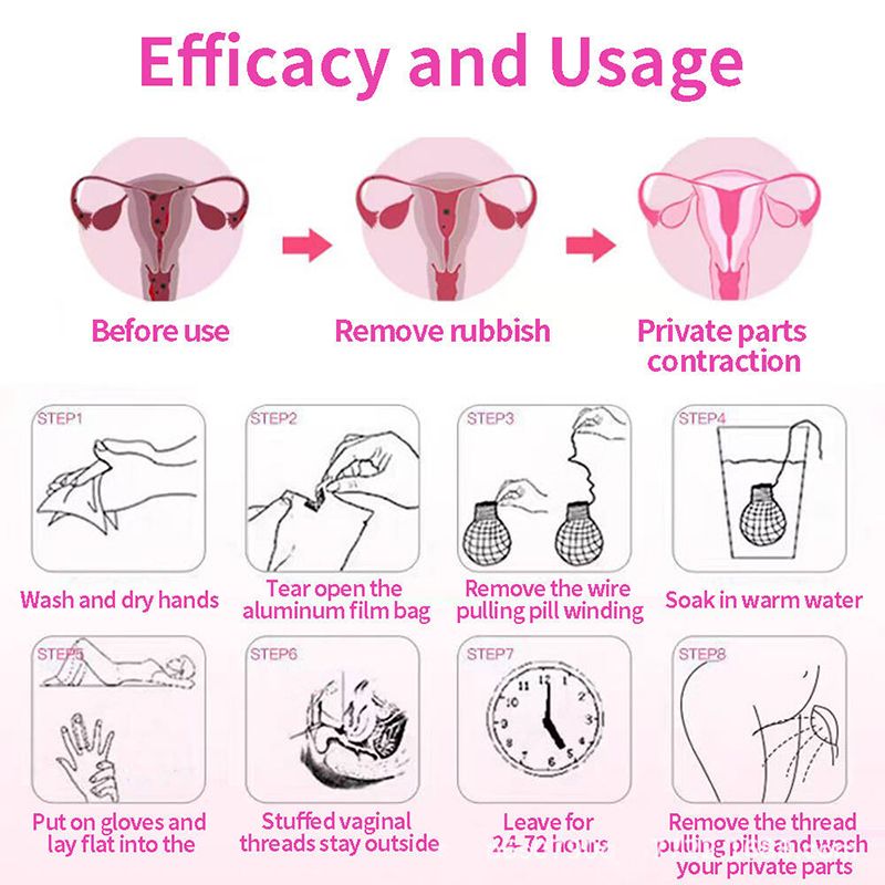 5Pcs Chinese Herbal Tampons For Female Vaginal Detoxification Detox Pearls Gynecological Palace Cleansing Pills  Female Private Care Private Threading Pills Toxins Gynaecology Swab Tampons Discharge