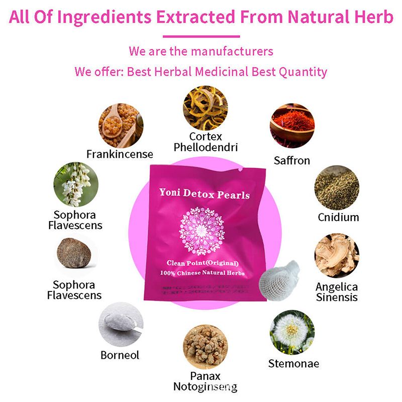 5Pcs Chinese Herbal Tampons For Female Vaginal Detoxification Detox Pearls Gynecological Palace Cleansing Pills  Female Private Care Private Threading Pills Toxins Gynaecology Swab Tampons Discharge