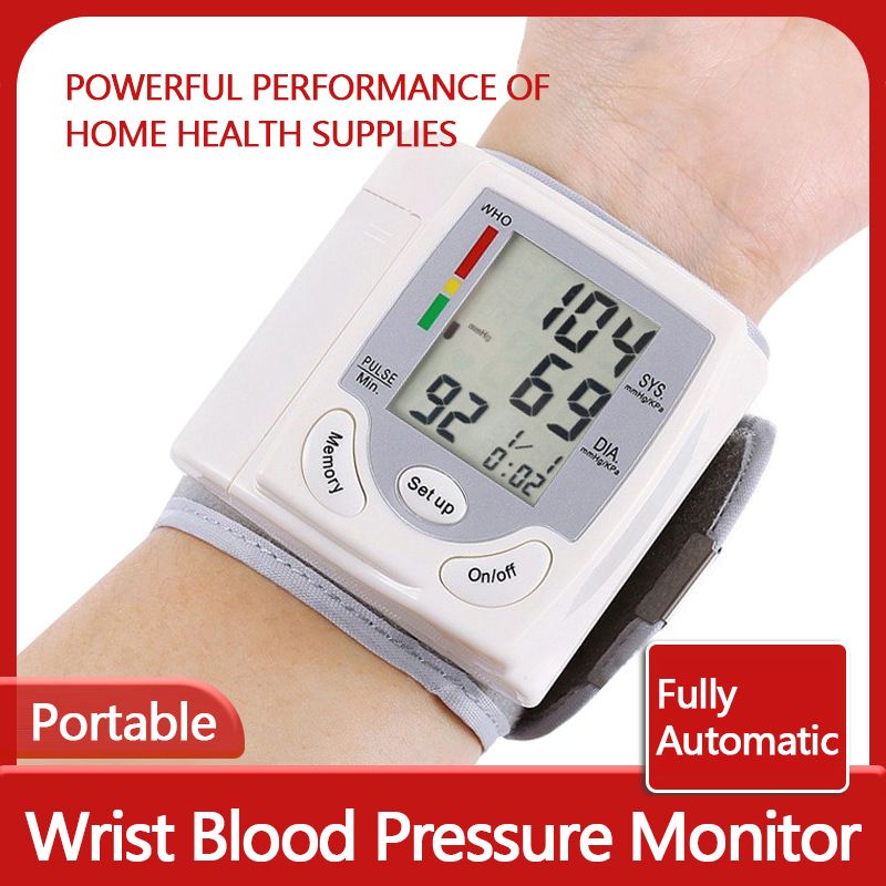 Blood Pressure Monitor Portable Upper Arm Blood Pressure Tester Fully Automatic Medical Digital High-precision Medical Equipment Heart Rate Pulse Monitor Blood Pressure Measuring Instrument