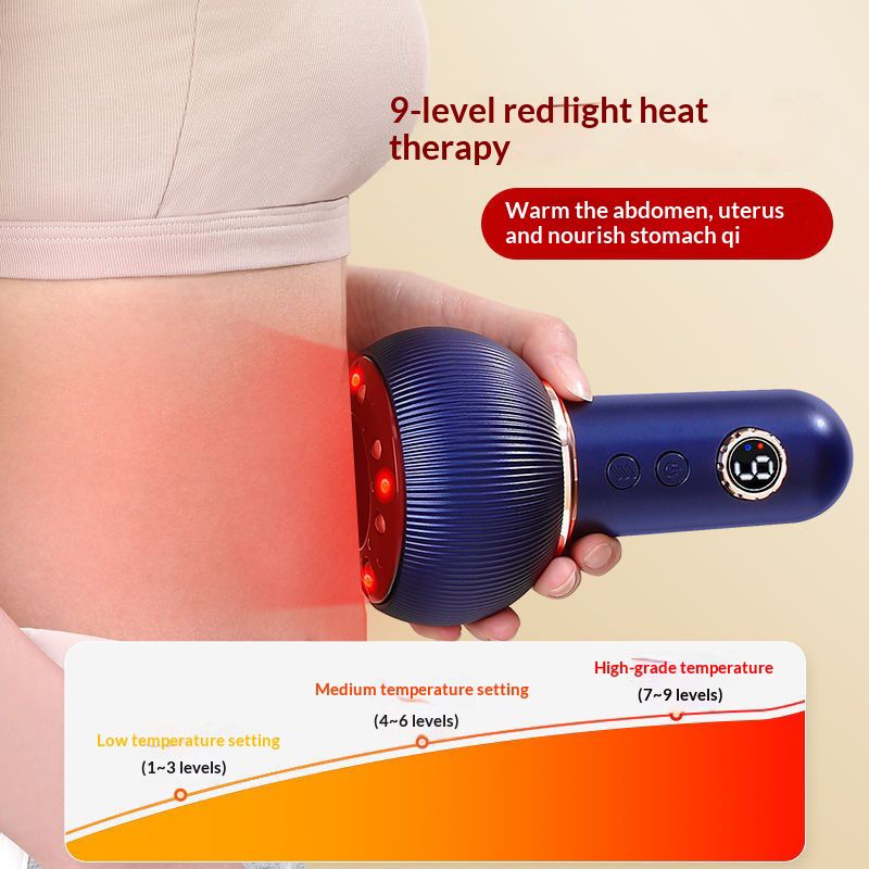 Rechargeable Gua Sha Massager Body Shaping Heating Meridian Scraping Brush Lymphatic Detoxification Negative Pressure Cupping Muscle Relaxation  For Back Neck Pain Relief Massage Tools