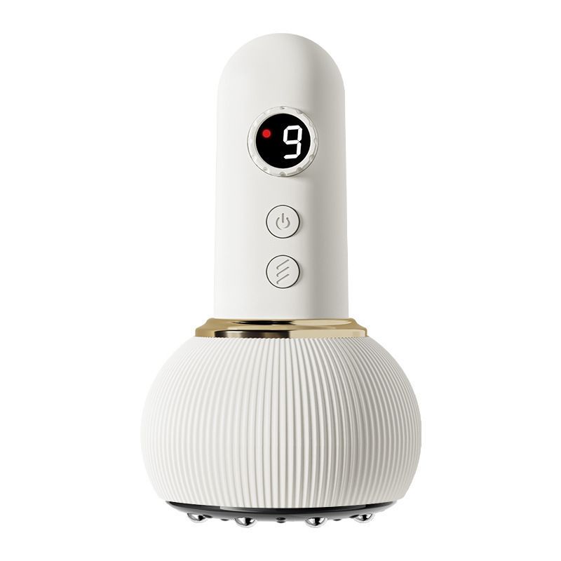 Rechargeable Gua Sha Massager Body Shaping Heating Meridian Scraping Brush Lymphatic Detoxification Negative Pressure Cupping Muscle Relaxation  For Back Neck Pain Relief Massage Tools