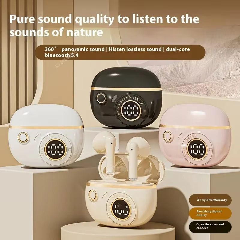 True Wireless In-Ear Headphones Ultra Long Battery Life Bluetooth Earpods Noise Cancelling Waterproof Sports Earbuds Sleek Design Comfortable Fit Premium Sound Gaming Earphones for Sport