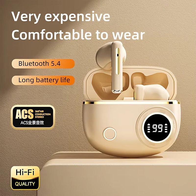 True Wireless In-Ear Headphones Ultra Long Battery Life Bluetooth Earpods Noise Cancelling Waterproof Sports Earbuds Sleek Design Comfortable Fit Premium Sound Gaming Earphones for Sport