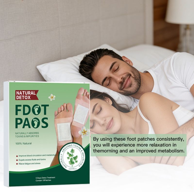 Natural Detox Foot Patches Stress Relief Feet Deep Sleep Herbal Detox Sticker Relieve Stress For Foot Care Tools