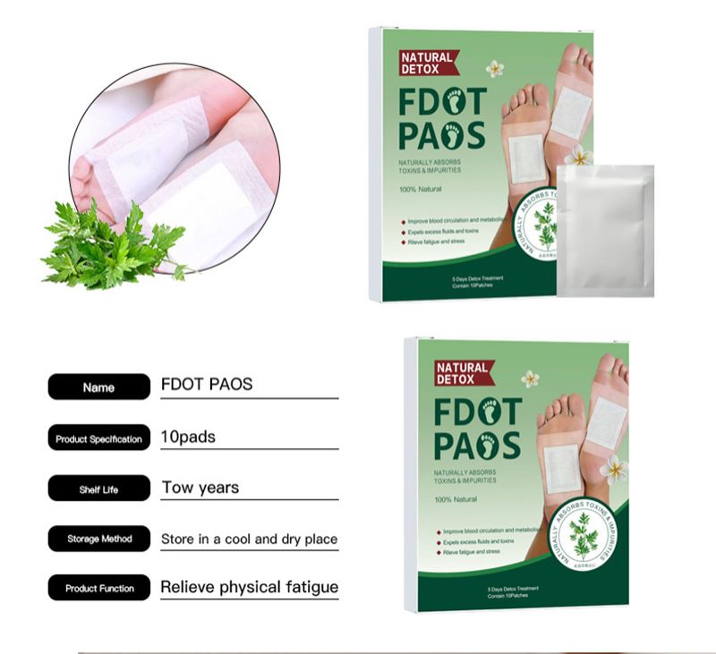 Natural Detox Foot Patches Stress Relief Feet Deep Sleep Herbal Detox Sticker Relieve Stress For Foot Care Tools