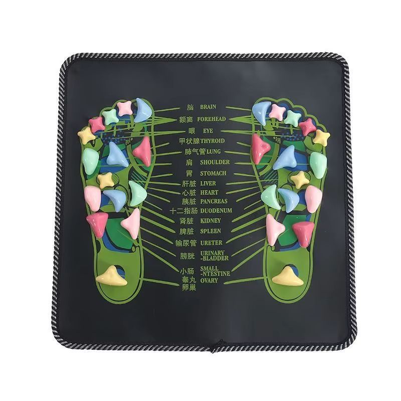 Therapy Relax Pain Stress Relief Reflexology Walk Stone Road Foot Massage Mat Acupressure Relax Massage Pad Trigger
