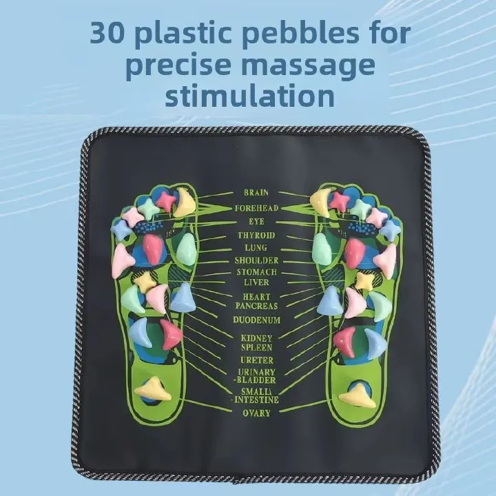 Therapy Relax Pain Stress Relief Reflexology Walk Stone Road Foot Massage Mat Acupressure Relax Massage Pad Trigger