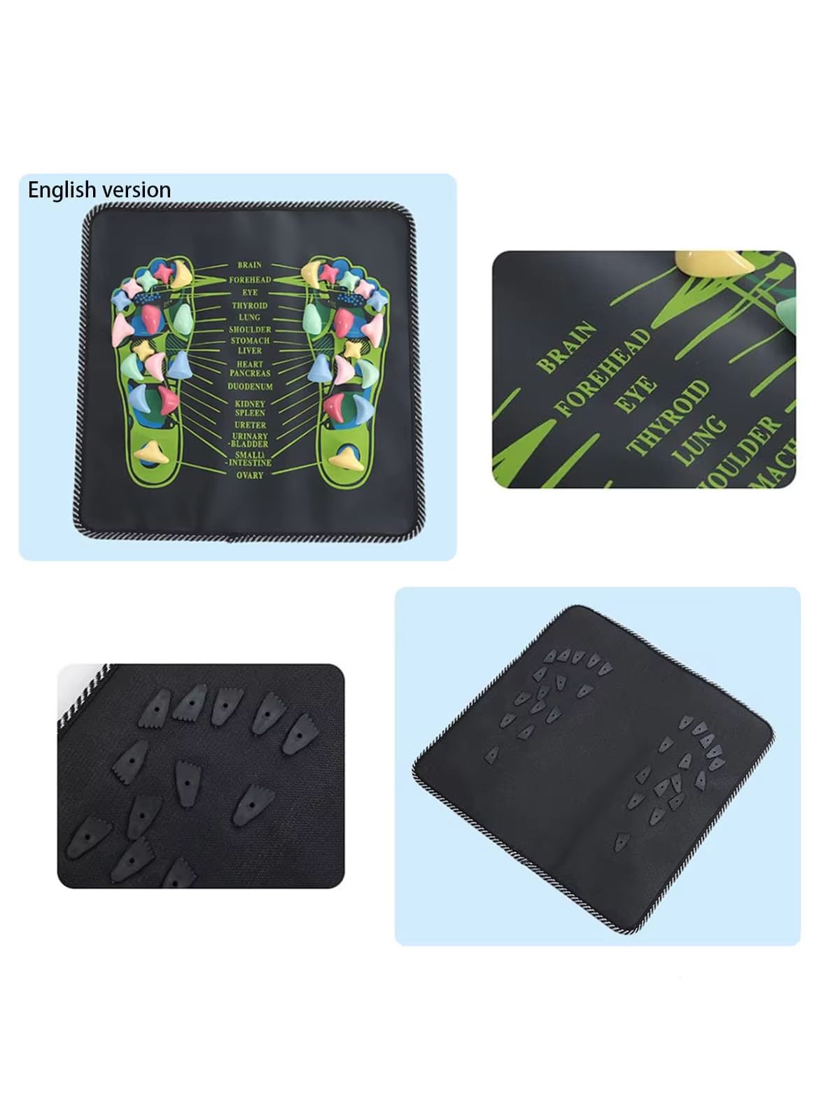 Therapy Relax Pain Stress Relief Reflexology Walk Stone Road Foot Massage Mat Acupressure Relax Massage Pad Trigger