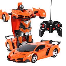 🔥TOP RATED🔥🔅📌YOU WILL LOVE IT❤️Robot LED RC Robot Toy: Transforming Car with 360° Rotation & LED Lights - High-End Remote Control Car for Dynamic Play