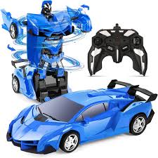 🔥TOP RATED🔥🔅📌YOU WILL LOVE IT❤️Robot LED RC Robot Toy: Transforming Car with 360° Rotation & LED Lights - High-End Remote Control Car for Dynamic Play