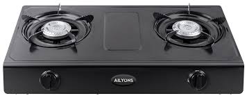 AILYONS GS017-1 Gas Stove Double Burner.1.Double Burner with Stainless Steel Body
2.Efficient Honeycomb Straight-hole Design
3.Auto Ignition with Japanese Piezo
4.Low Gas Consumption 
5.Sturdy Porcela