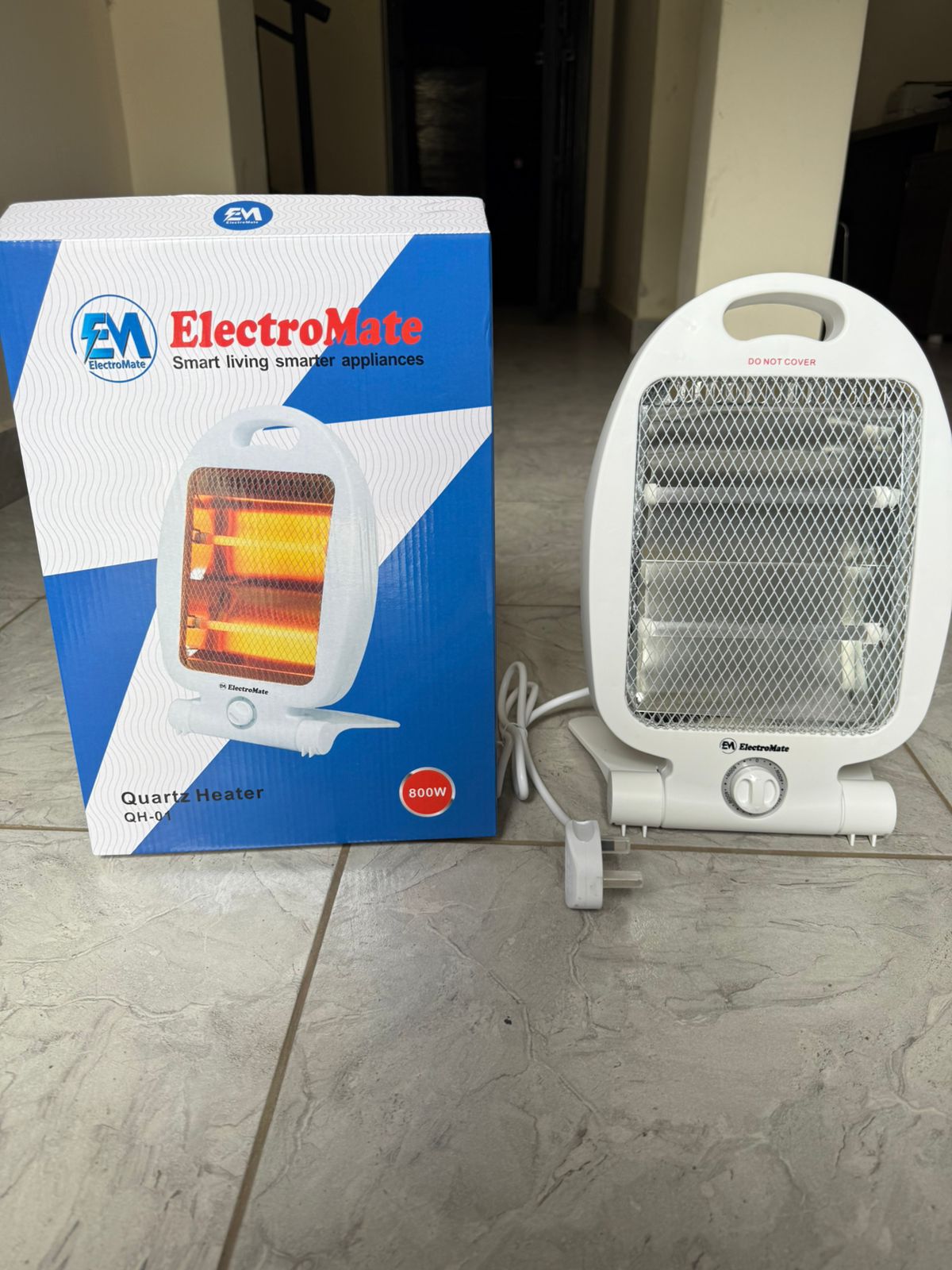ElectroMate Portable Quartz Room Heater, Compact 800 W Radiant Tower.ideal for personal spaces or small rooms, hardware, and more

Two heat settings: choose between 400 W (energy-saving) or full 800 W