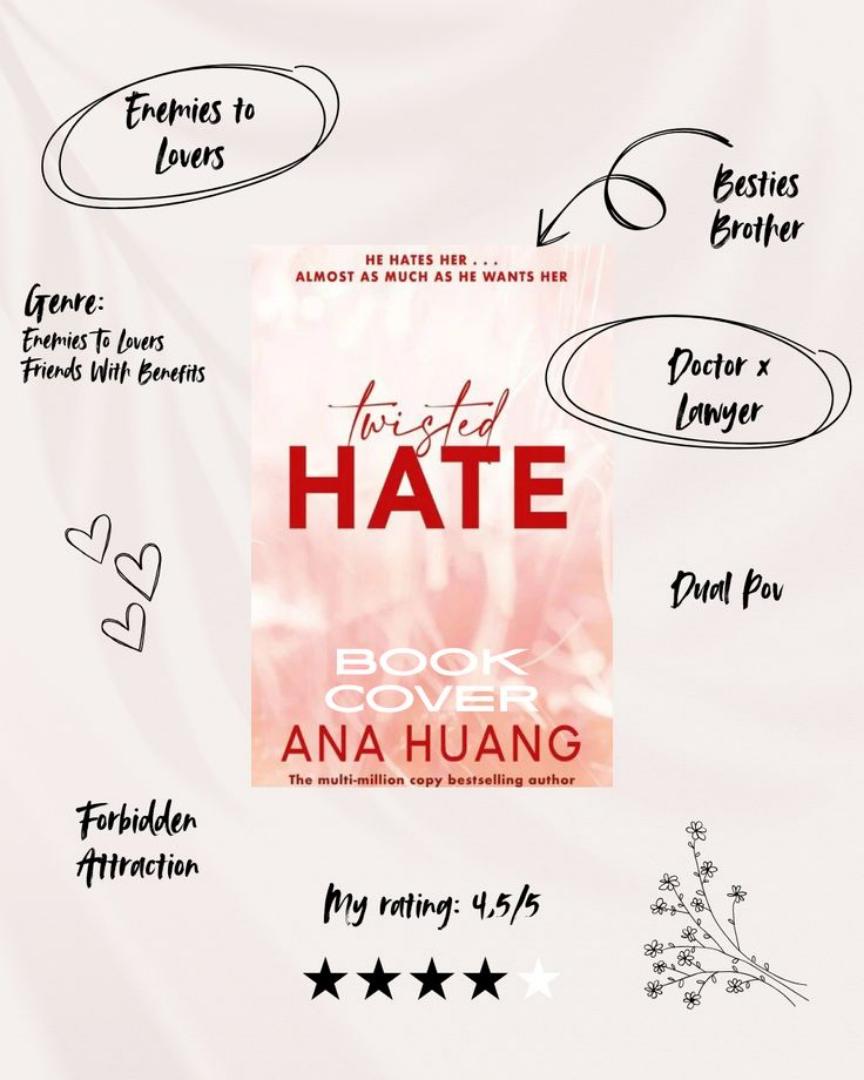 Twisted Hate by Ana Huang – Twisted Series Book 3 | Dark Romance, Enemies-to-Lovers, Spicy BookTok Bestseller (Brand New) 🔥