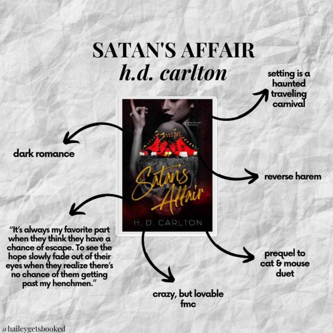 Satan's affair by H.D Carlton - Dark romance thriller novel