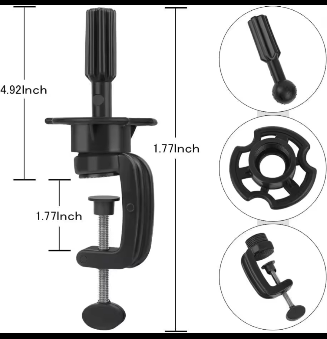 Heavy Duty Mannequin Head Clamp Stand Holder – Adjustable Table Mount Bracket for Hairdressing Training Head, Wig Styling, Braiding Practice, Salon Mannequin Support Tool