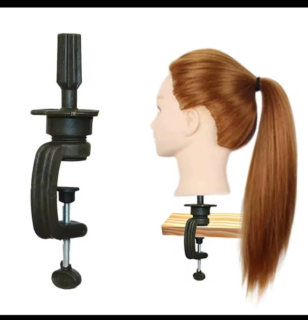 Heavy Duty Mannequin Head Clamp Stand Holder – Adjustable Table Mount Bracket for Hairdressing Training Head, Wig Styling, Braiding Practice, Salon Mannequin Support Tool