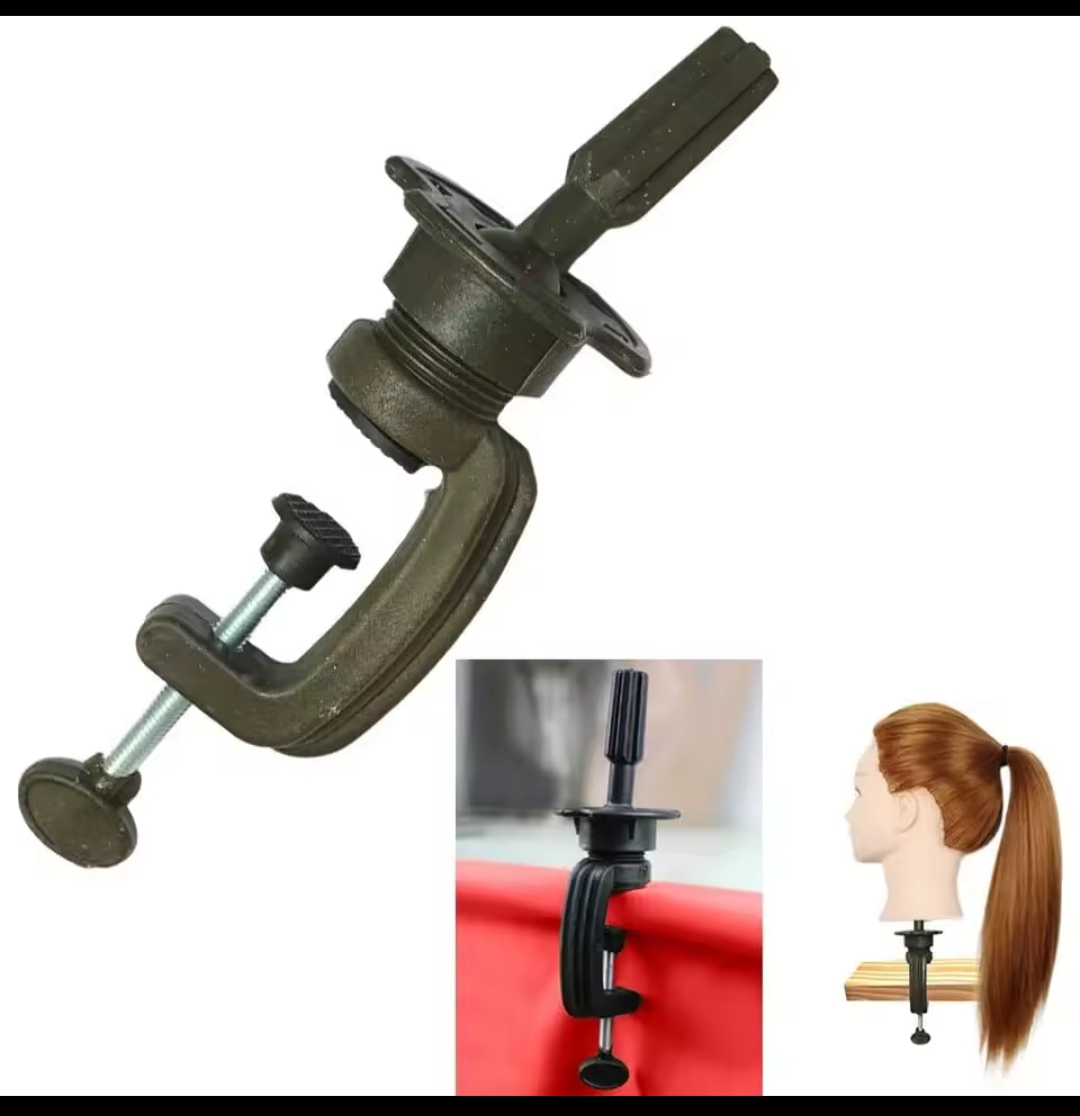 Heavy Duty Mannequin Head Clamp Stand Holder – Adjustable Table Mount Bracket for Hairdressing Training Head, Wig Styling, Braiding Practice, Salon Mannequin Support Tool