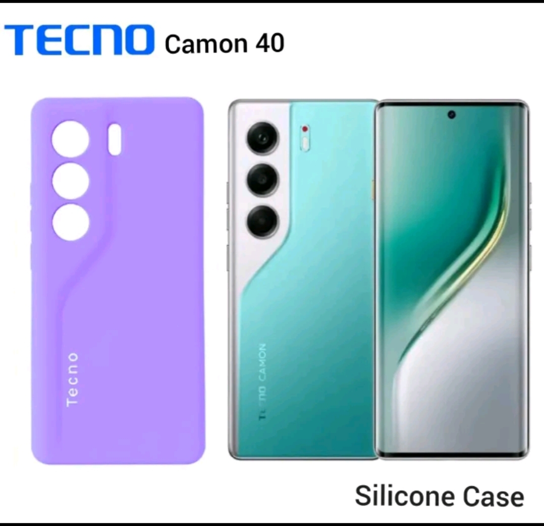 Original Silicone Case for Tecno Camon 40 Soft Matte Shockproof Back Cover Slim Protective Phone Case Anti-Fingerprint Non-Slip Camera Protection (Not Camon 40 Pro)