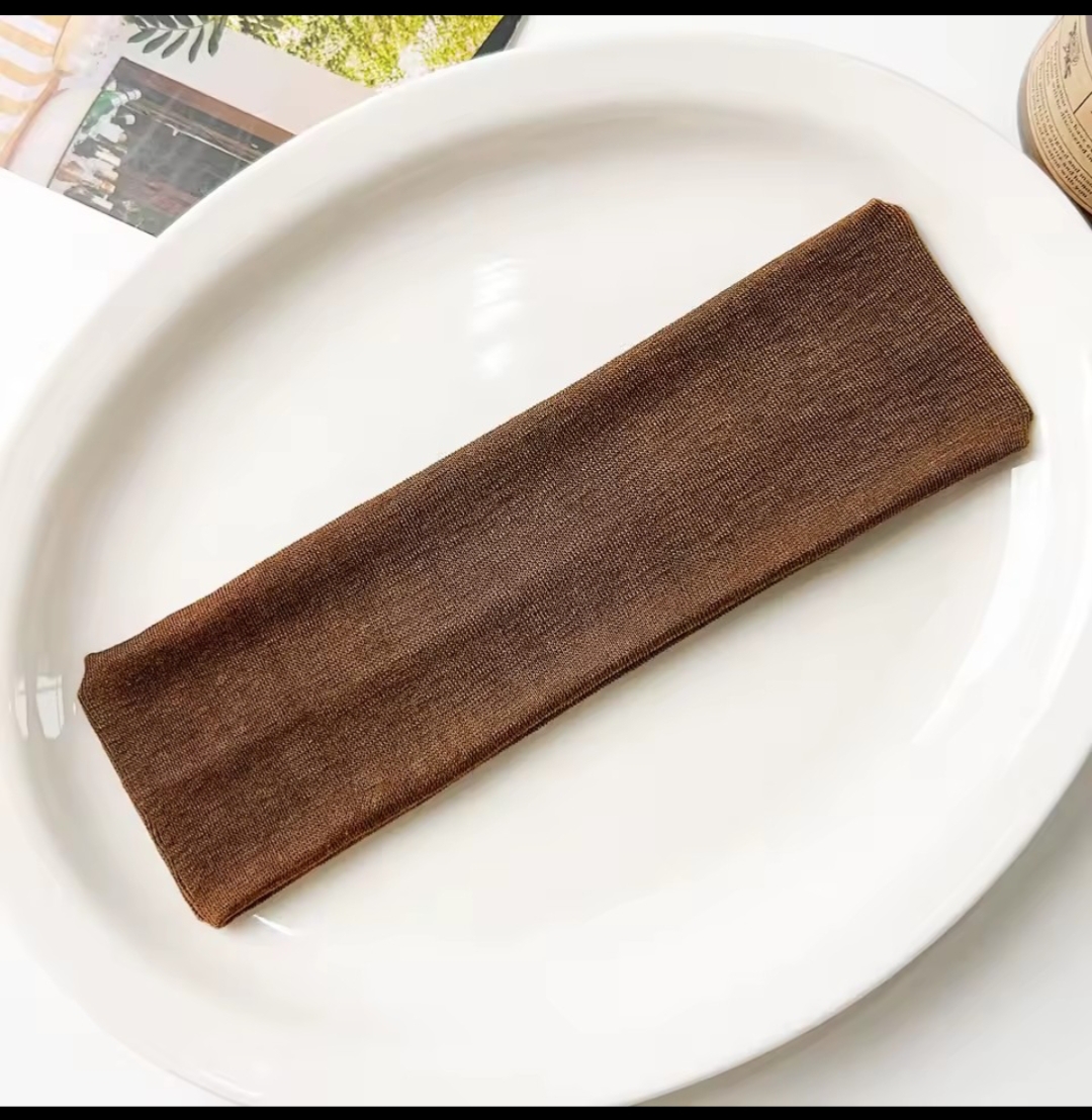 Stretchy Plain Headbands for Women & Girls – Soft Elastic Hair Bands, Wide Fabric Head Wrap, Sports Yoga Workout Hair Accessories, Solid Color Fashion Headband