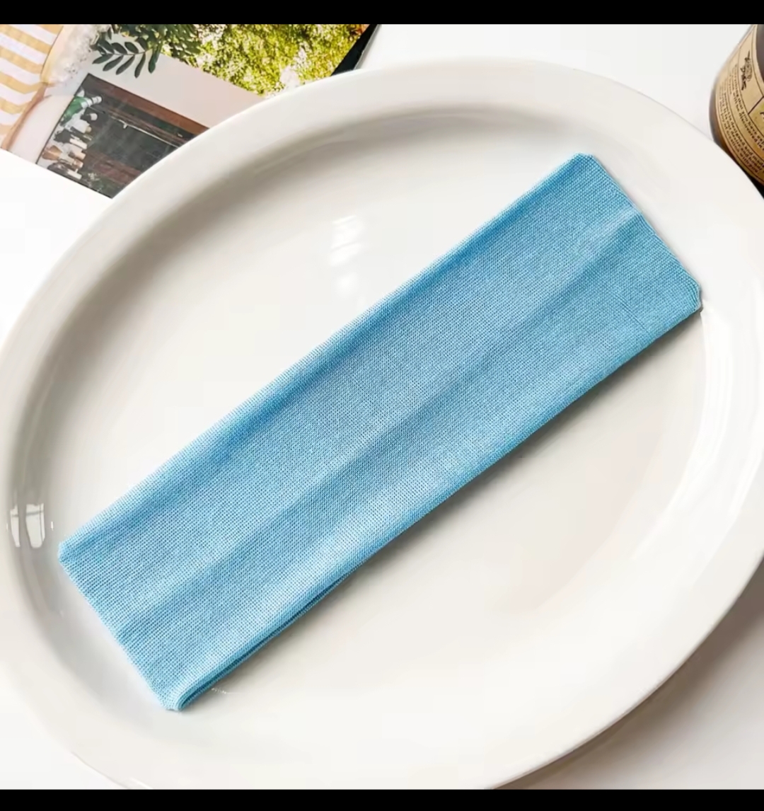 Stretchy Plain Headbands for Women & Girls – Soft Elastic Hair Bands, Wide Fabric Head Wrap, Sports Yoga Workout Hair Accessories, Solid Color Fashion Headband