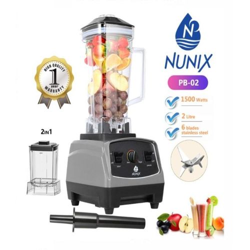 Nunix Blender 2 in 1 Heavy Duty Professional With Grinder 1500W PB02