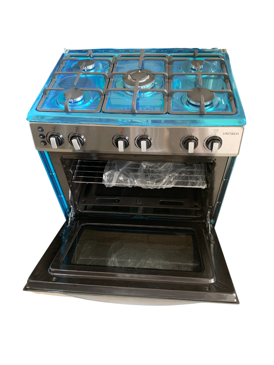 Unitech Cooker Free Standing  5 Gas Burners, Gas Oven